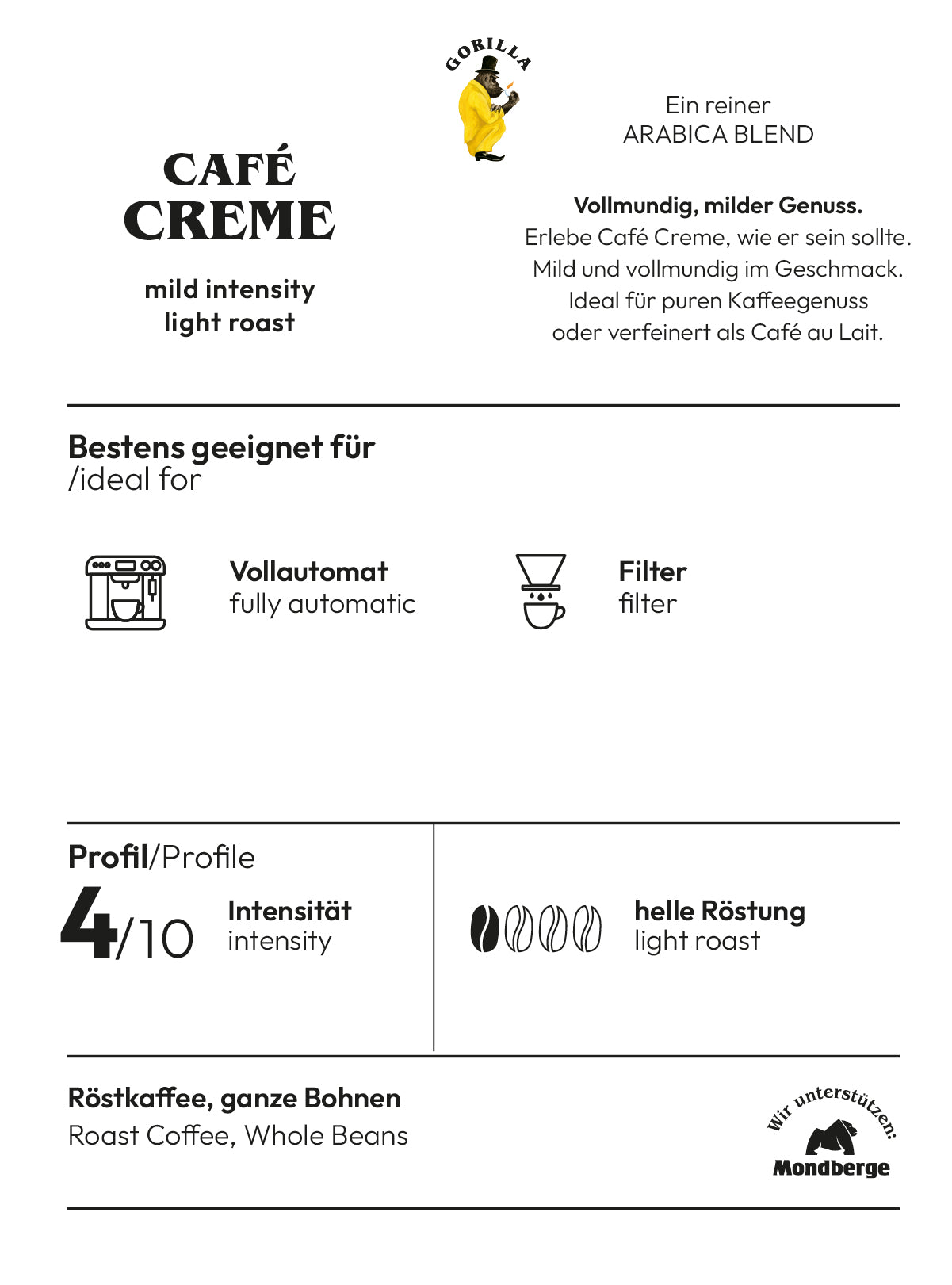 Gorilla Café Creme (blau)
