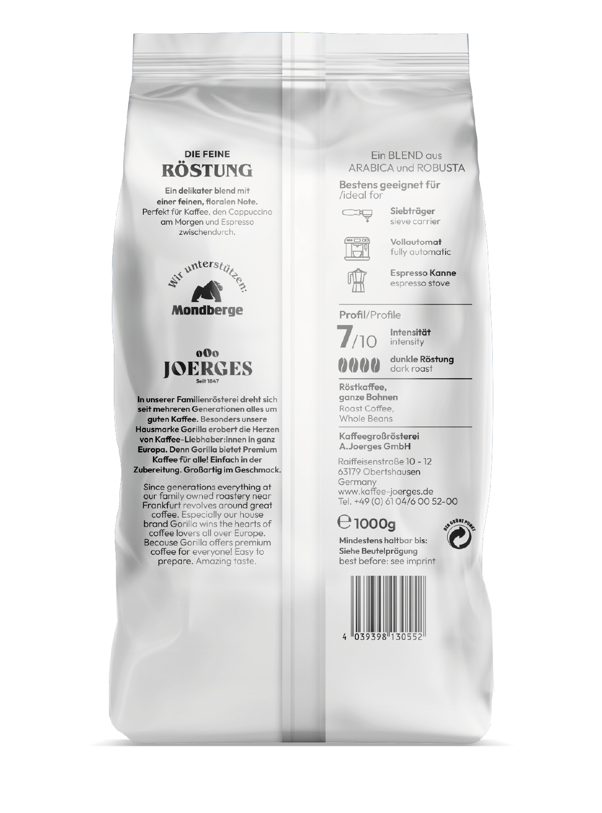 Gorilla Espresso Delicato (weiß)