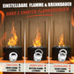 Tischkamin mit durch Ring verstellbare Flamme - mit zwei Steinarten