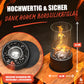 Tischkamin mit durch Ring verstellbare Flamme - mit zwei Steinarten