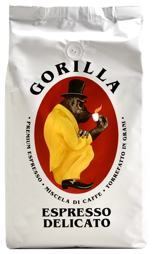 12 Beutel je 1 Kilo Gorilla Espresso Delicato (weiß) *frisch geliefert*