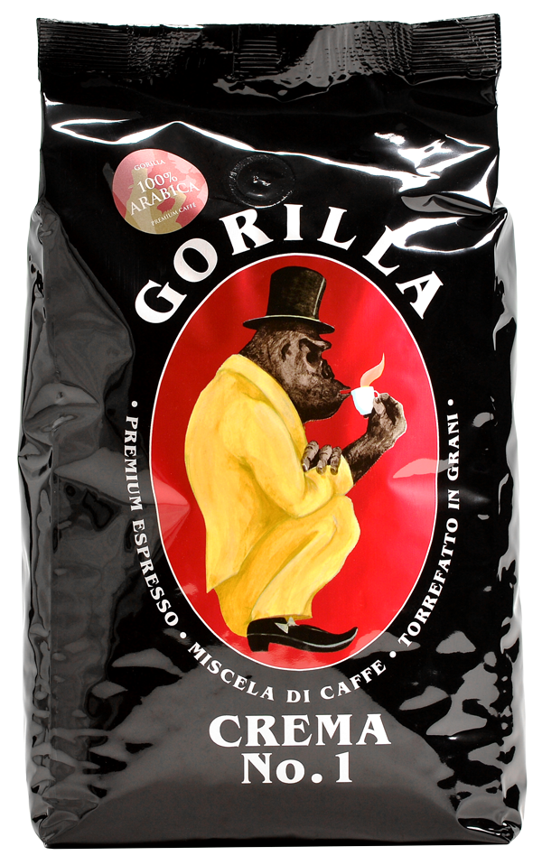 12 Beutel je 1 Kilo Espresso Gorilla Crema No.1 (schwarz) *frisch geliefert*
